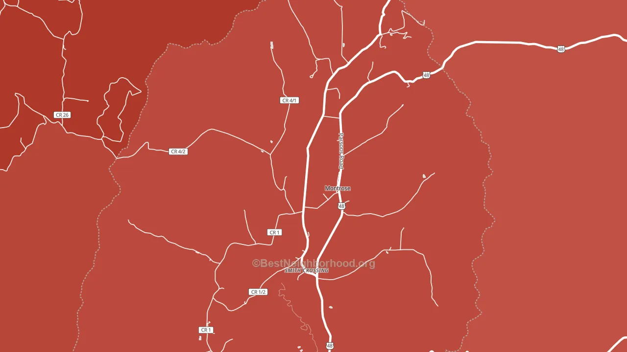 Pleasure Valley, WV block-group political-lean map