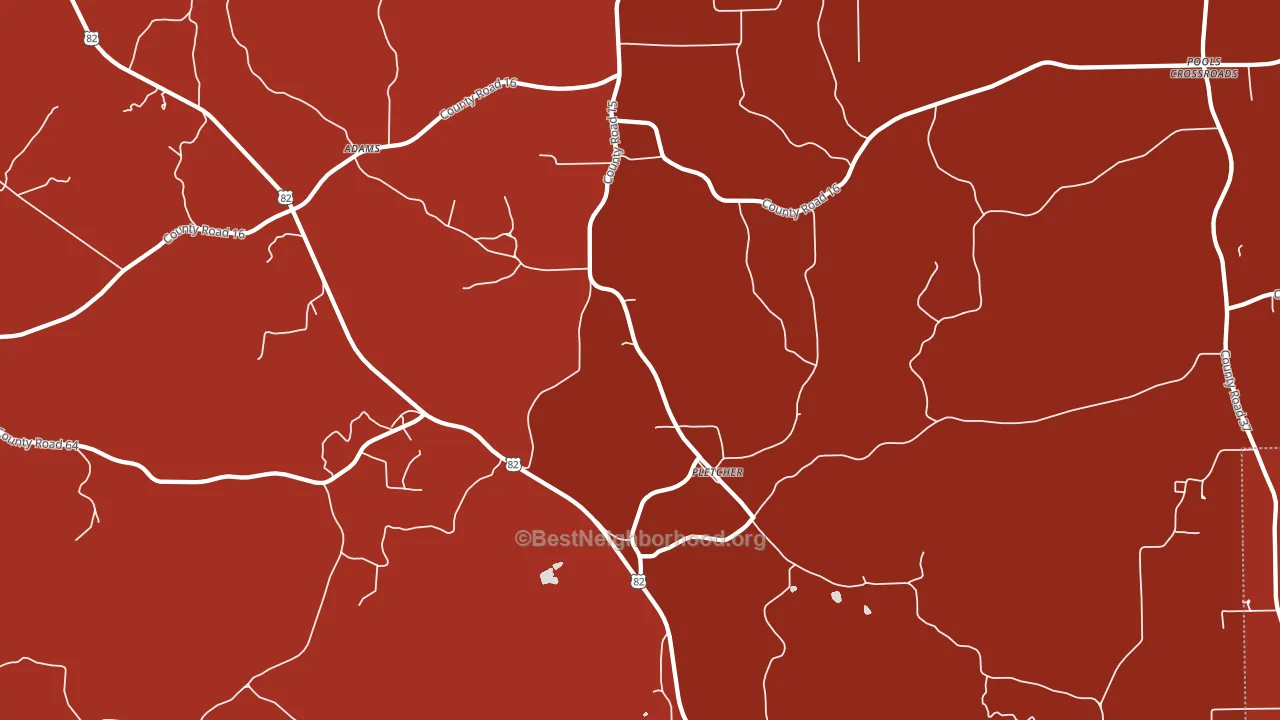 Pletcher, AL block-group political-lean map
