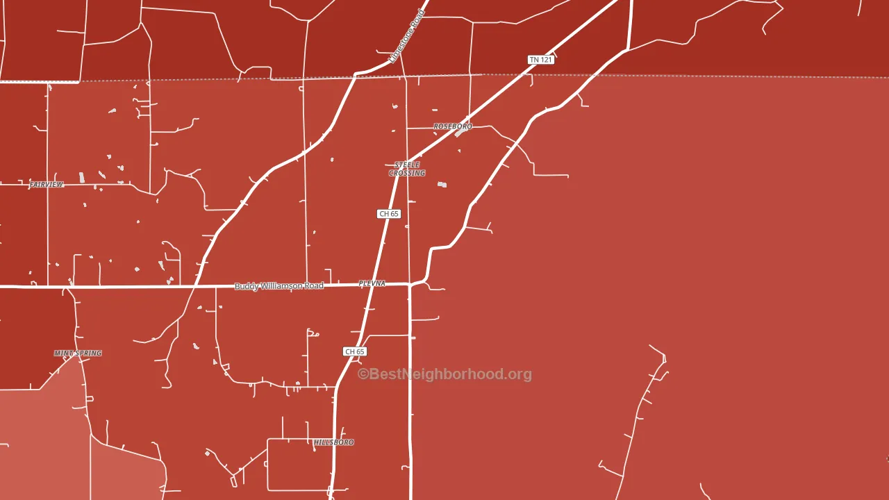 Plevna, AL block-group political-lean map