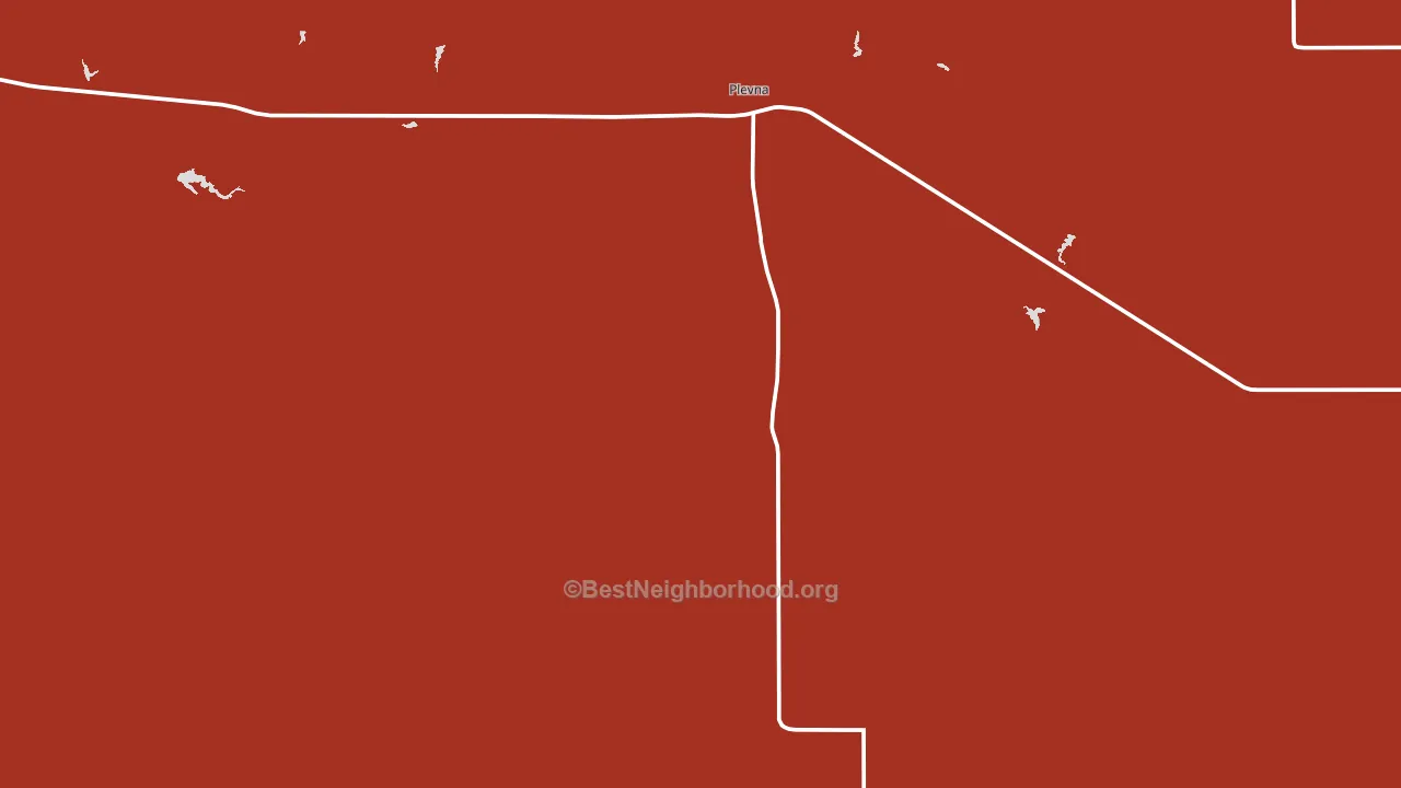 Plevna, MT block-group political-lean map