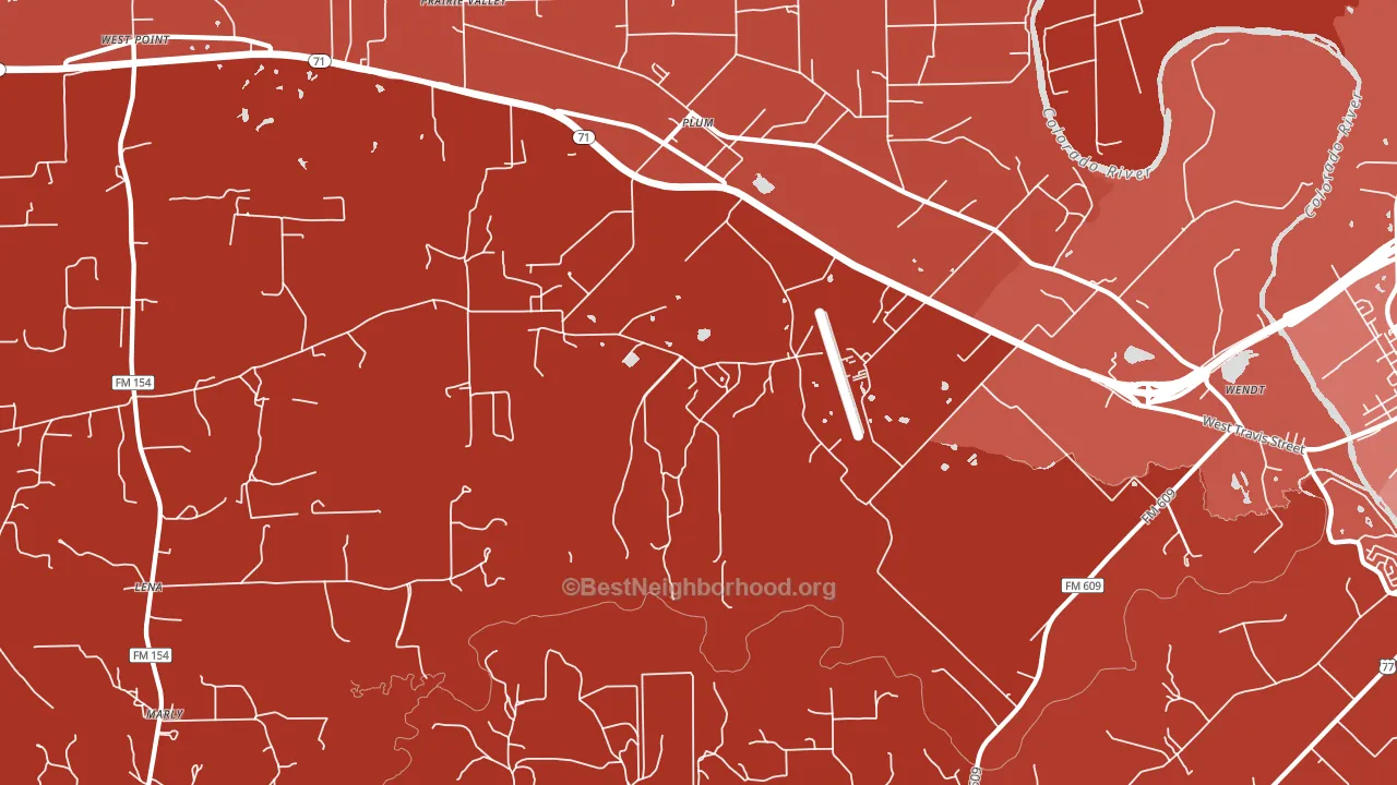 Plum, TX block-group political-lean map