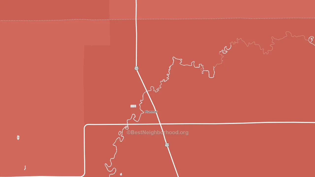 Plummer, MN block-group political-lean map