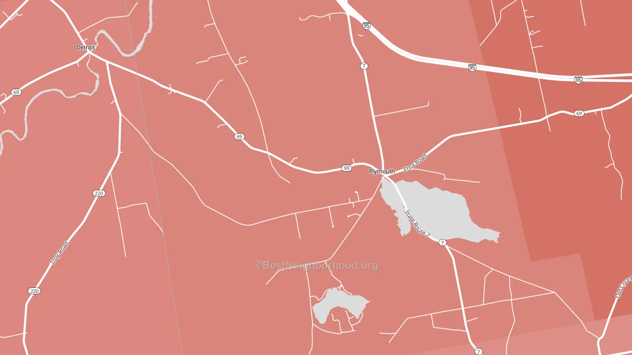 Plymouth, ME block-group political-lean map