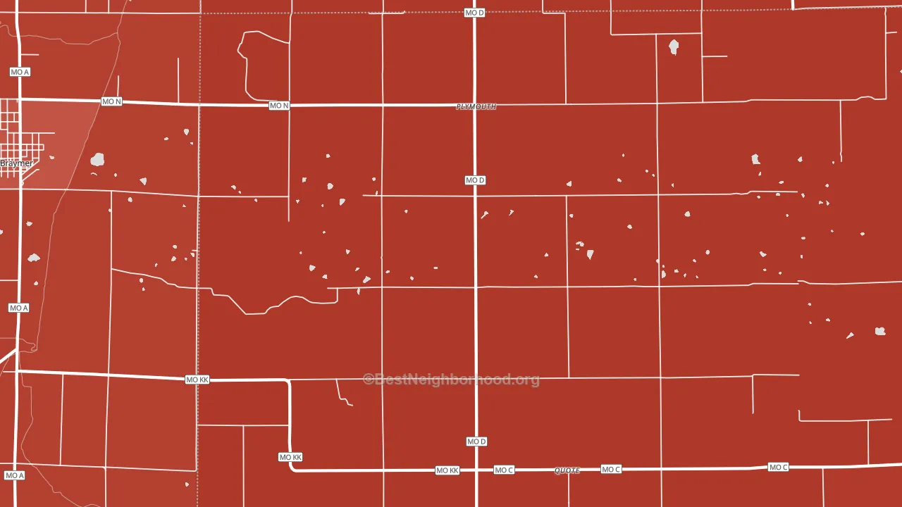 Plymouth, MO block-group political-lean map