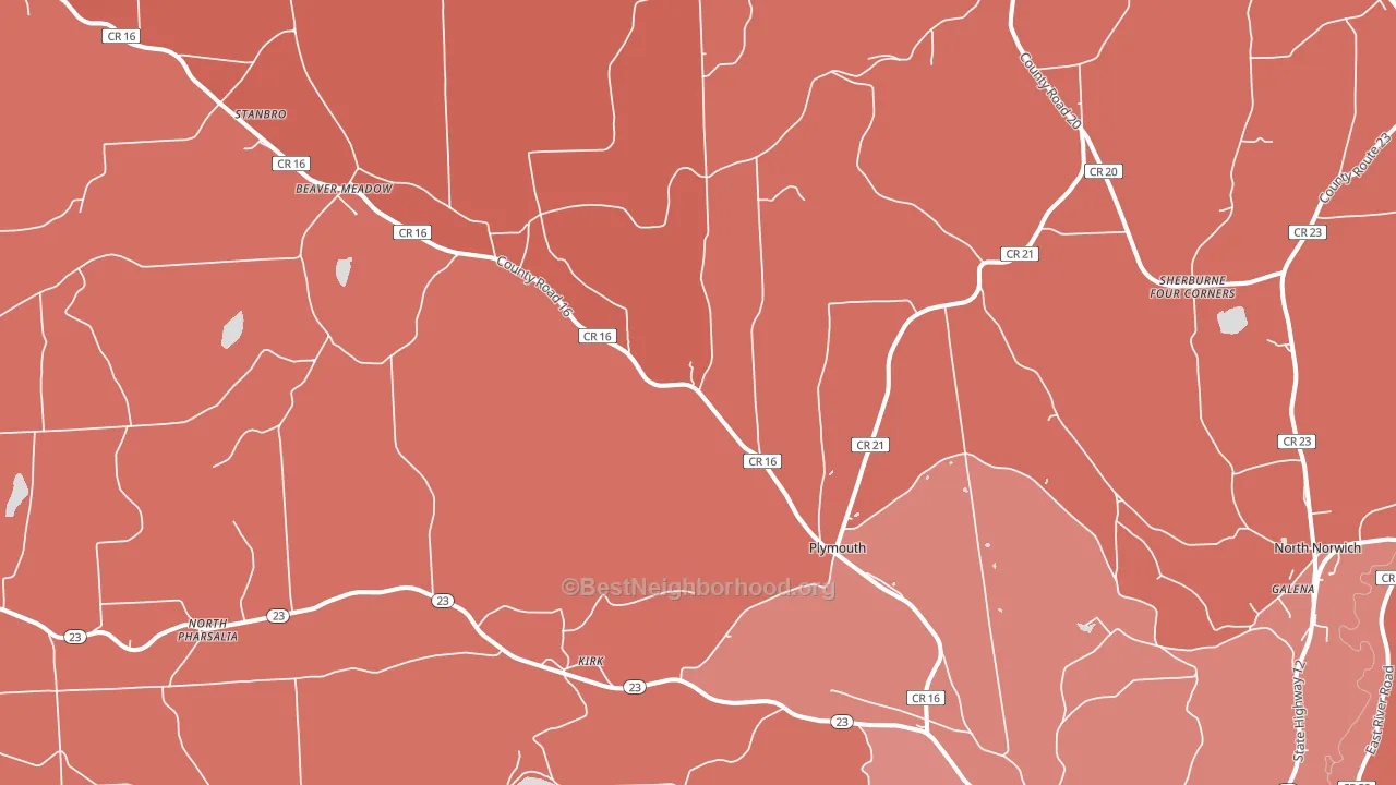 Plymouth, NY block-group political-lean map