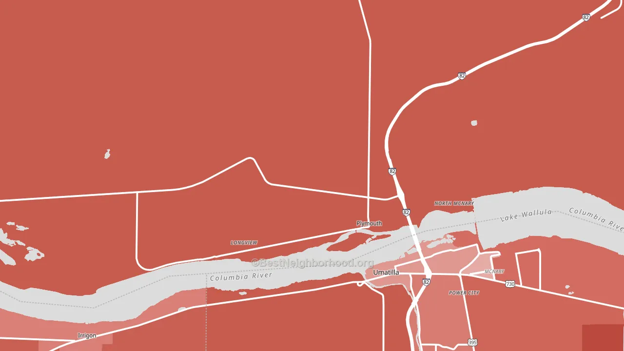 Plymouth, WA block-group political-lean map