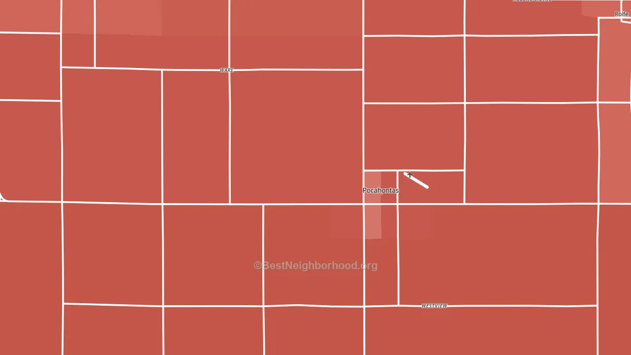 Pocahontas County, IA block-group political-lean map