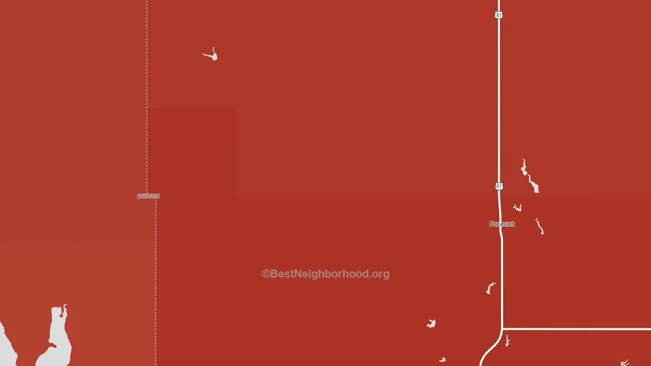 Pocasset, OK block-group political-lean map