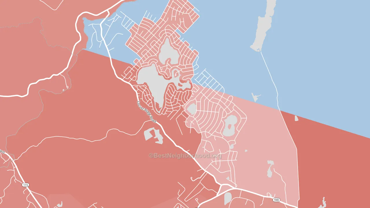Pocono Lake, PA block-group political-lean map