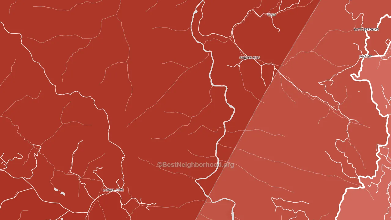 Poga, TN block-group political-lean map