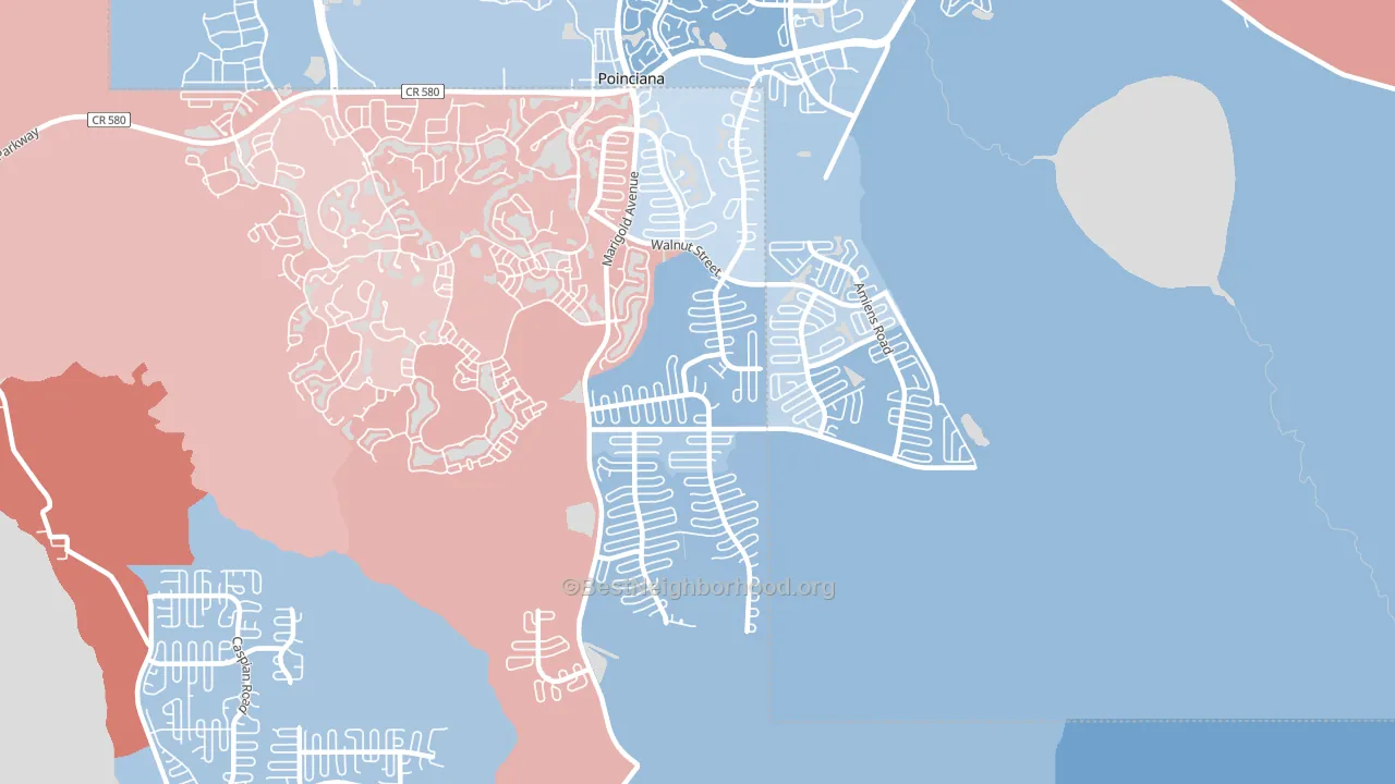 Poinciana-Village 3, Poinciana, FL block-group political-lean map