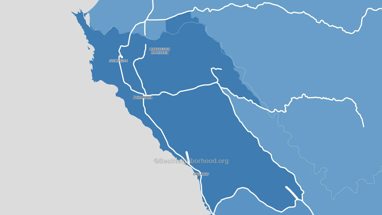 Point Arena, CA block-group political-lean map