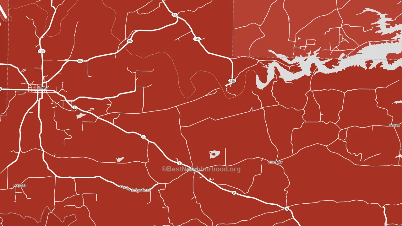 Point Cedar, AR block-group political-lean map