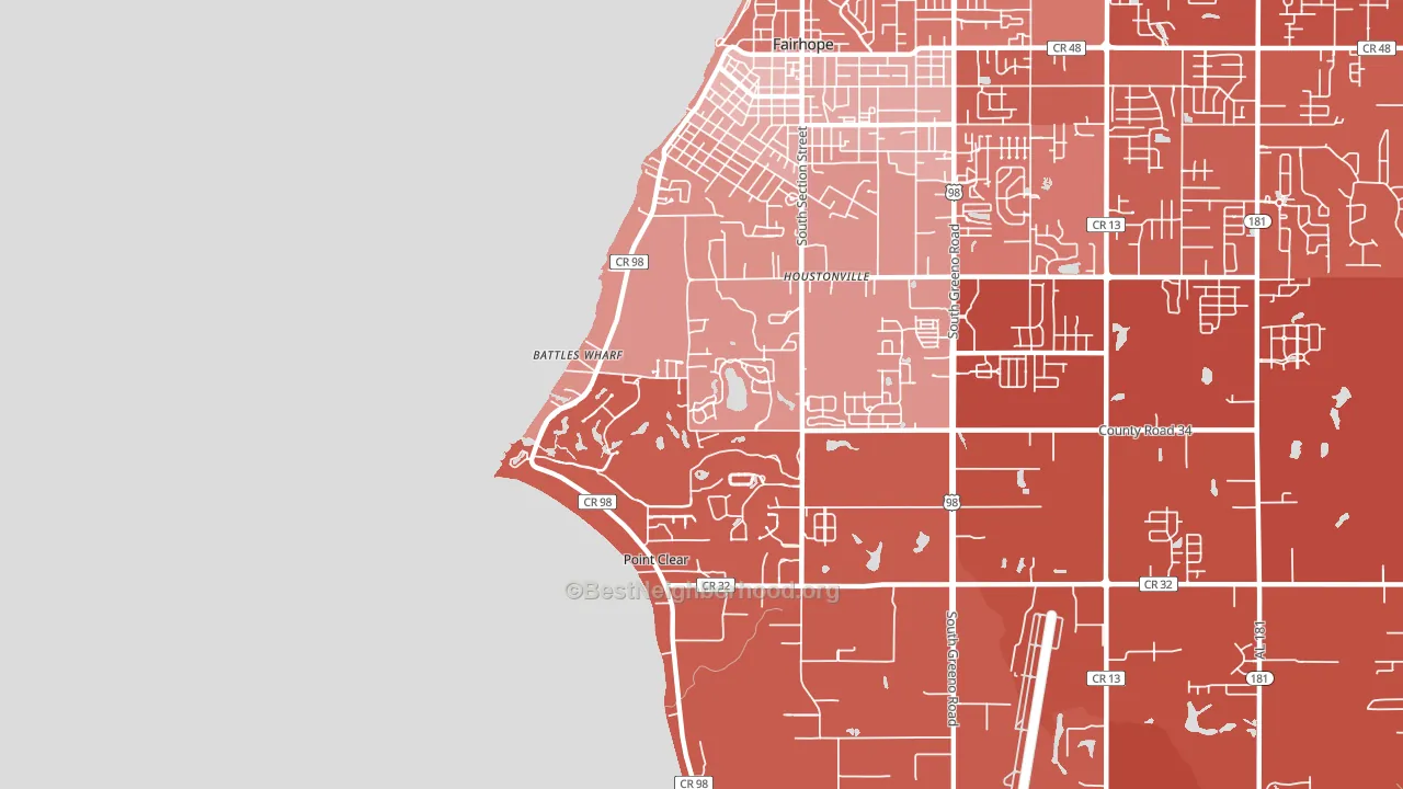 Point Clear, AL block-group political-lean map