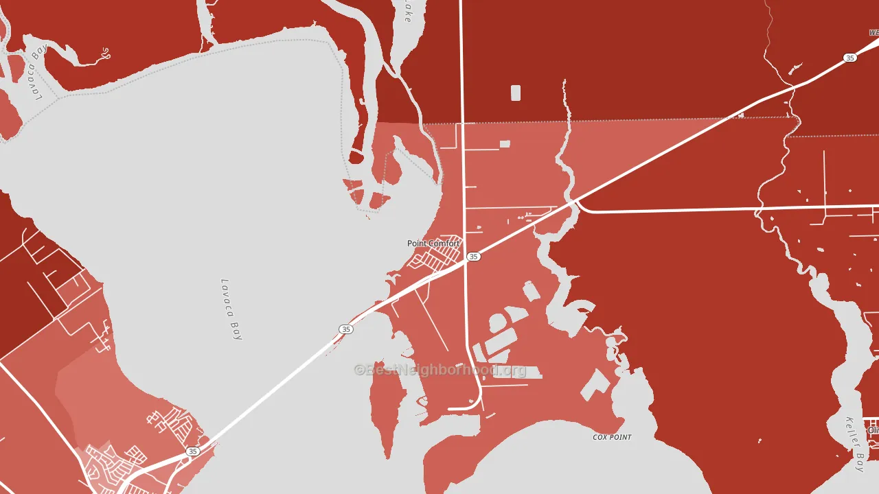 Point Comfort, TX block-group political-lean map