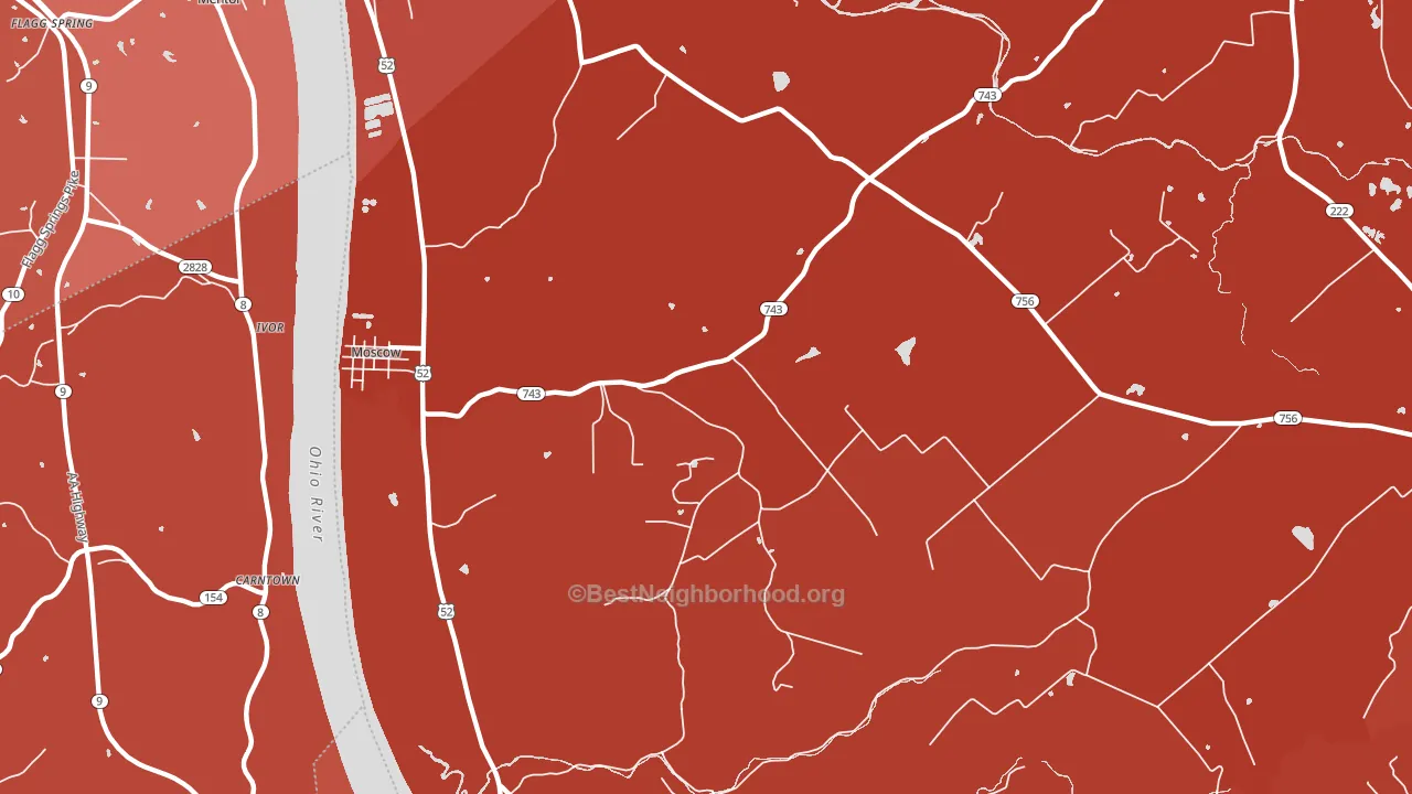 Point Isabel, OH block-group political-lean map