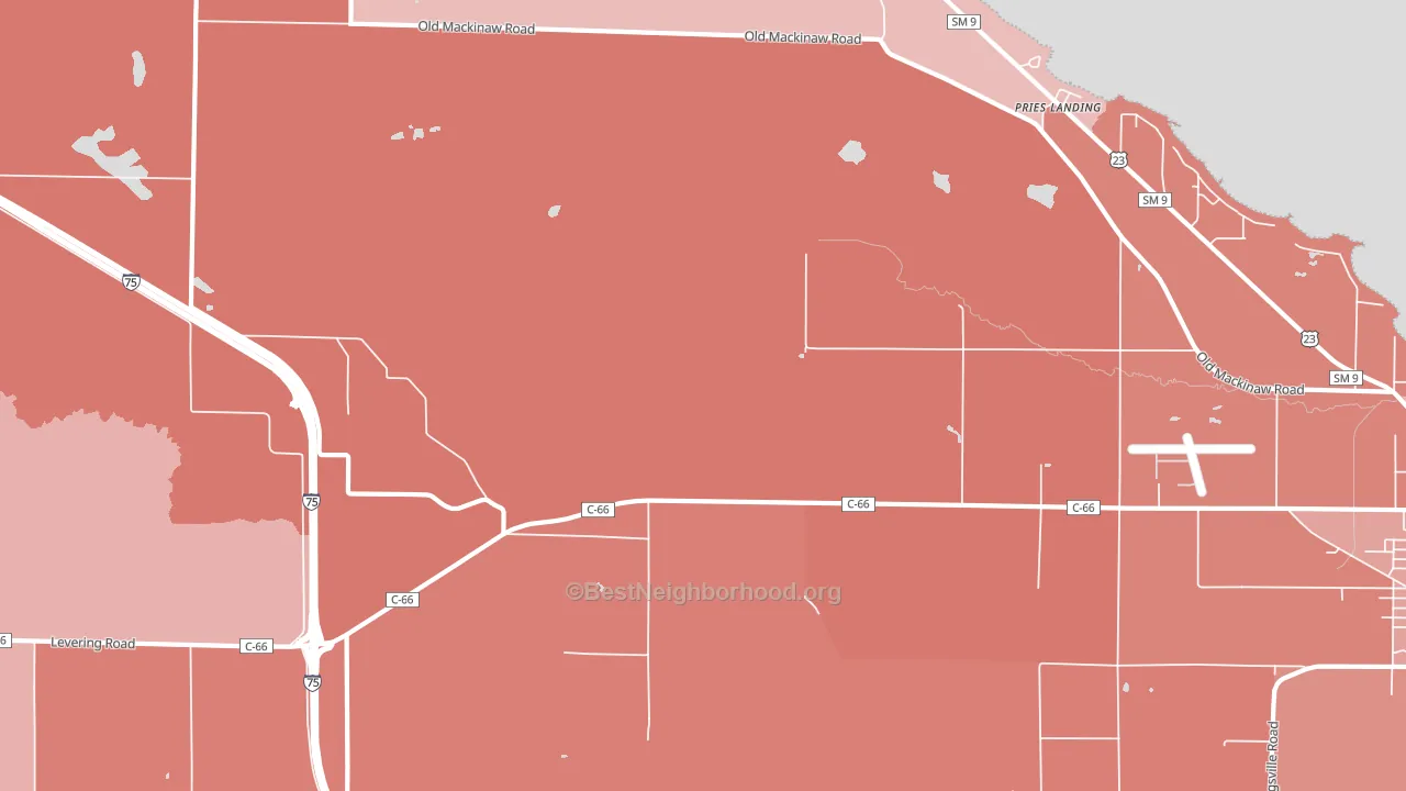 Point Nipigon, MI block-group political-lean map