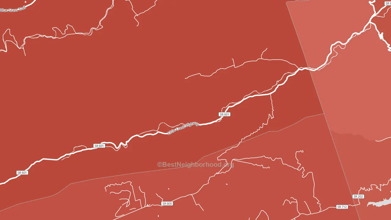 Point Pleasant, VA block-group political-lean map