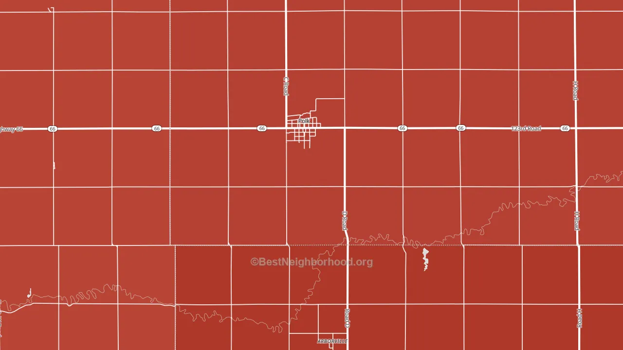 Polk, NE block-group political-lean map