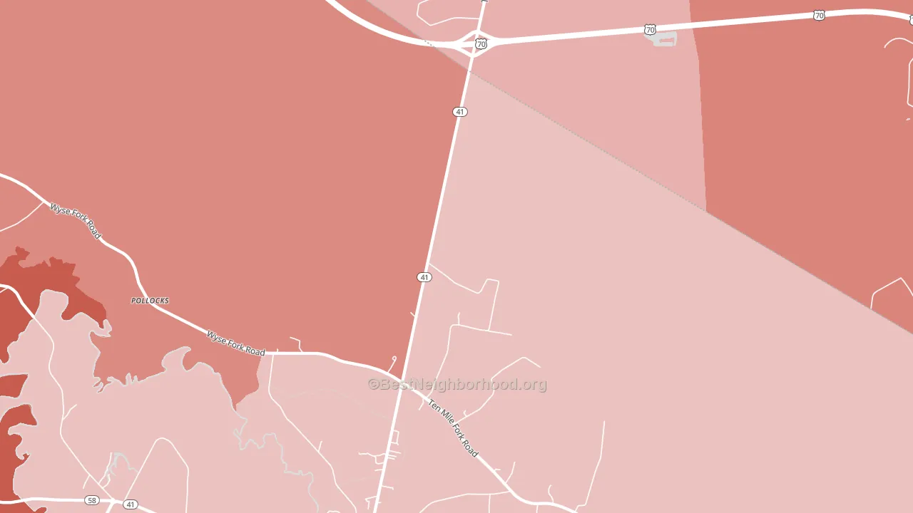 Pollocks, NC block-group political-lean map