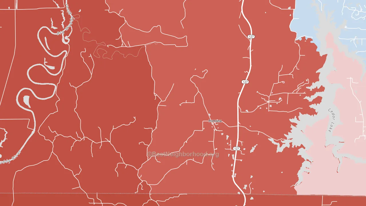 Pomona, IL block-group political-lean map