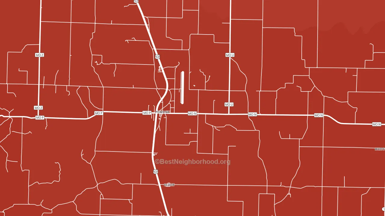 Pomona, MO block-group political-lean map