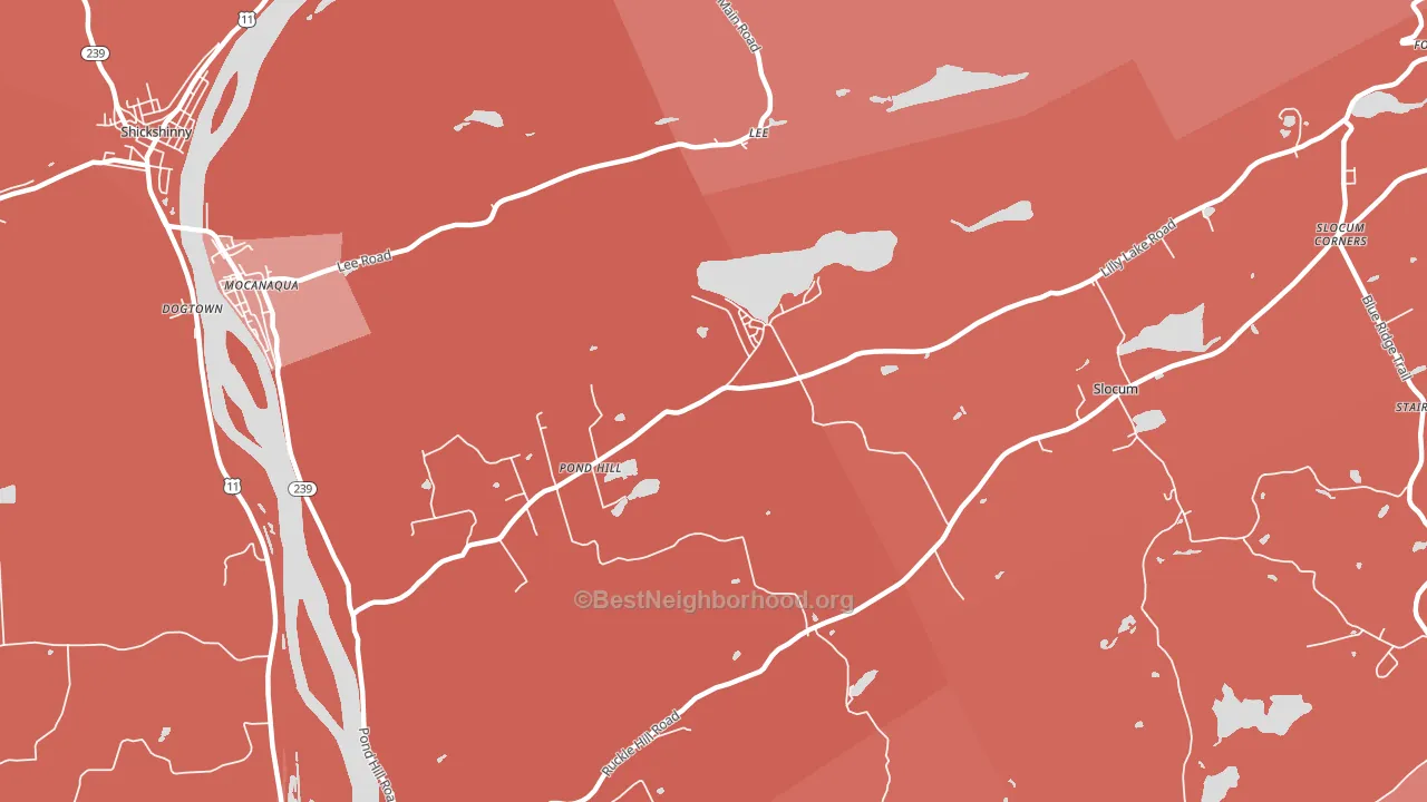 Pond Hill, PA block-group political-lean map