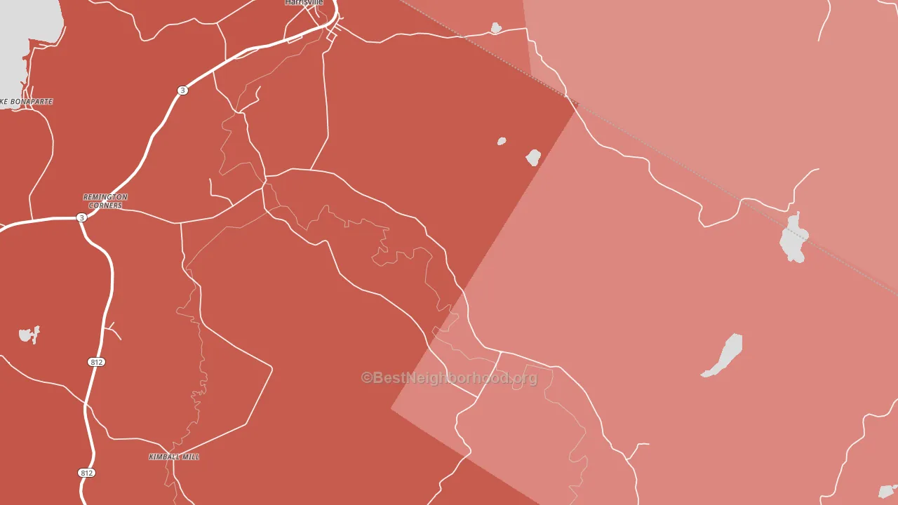 Pond Settlement, NY block-group political-lean map