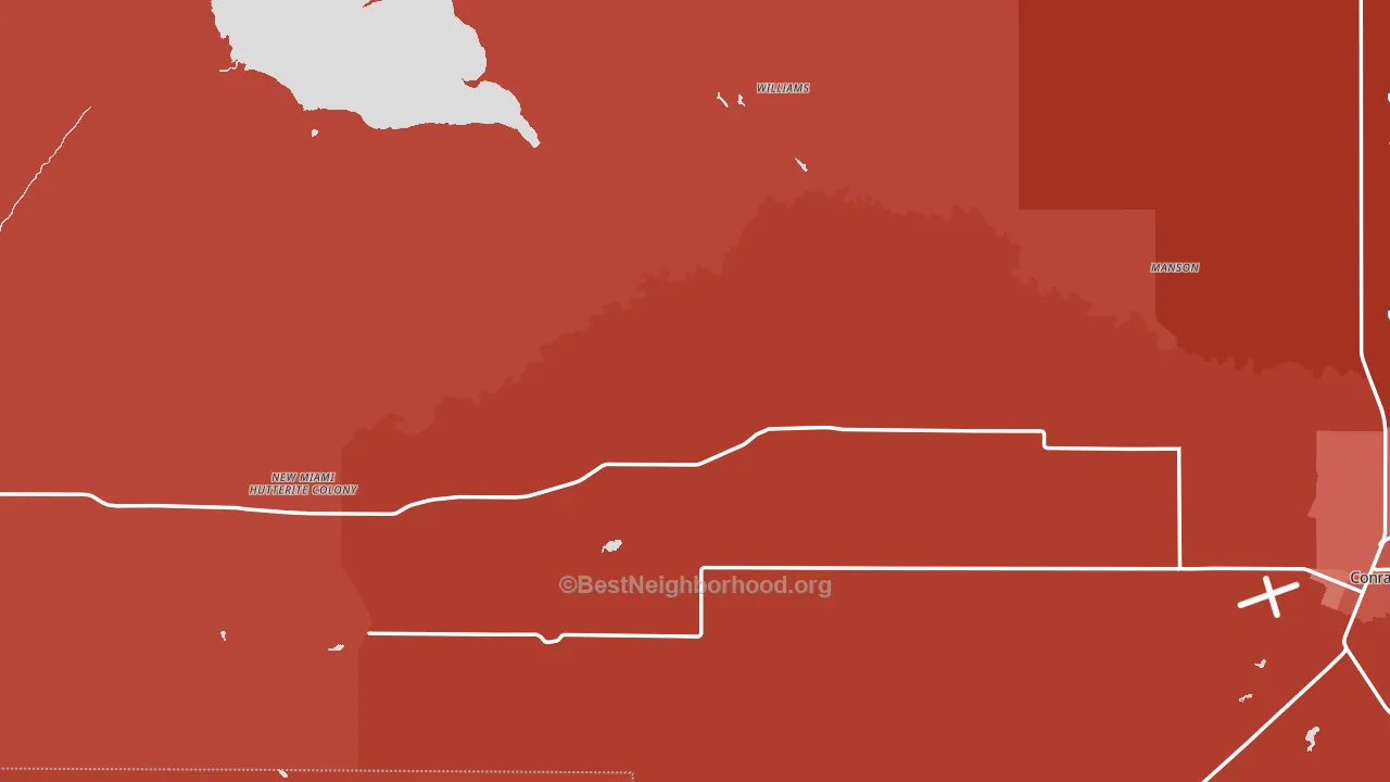 Pondera County, MT block-group political-lean map