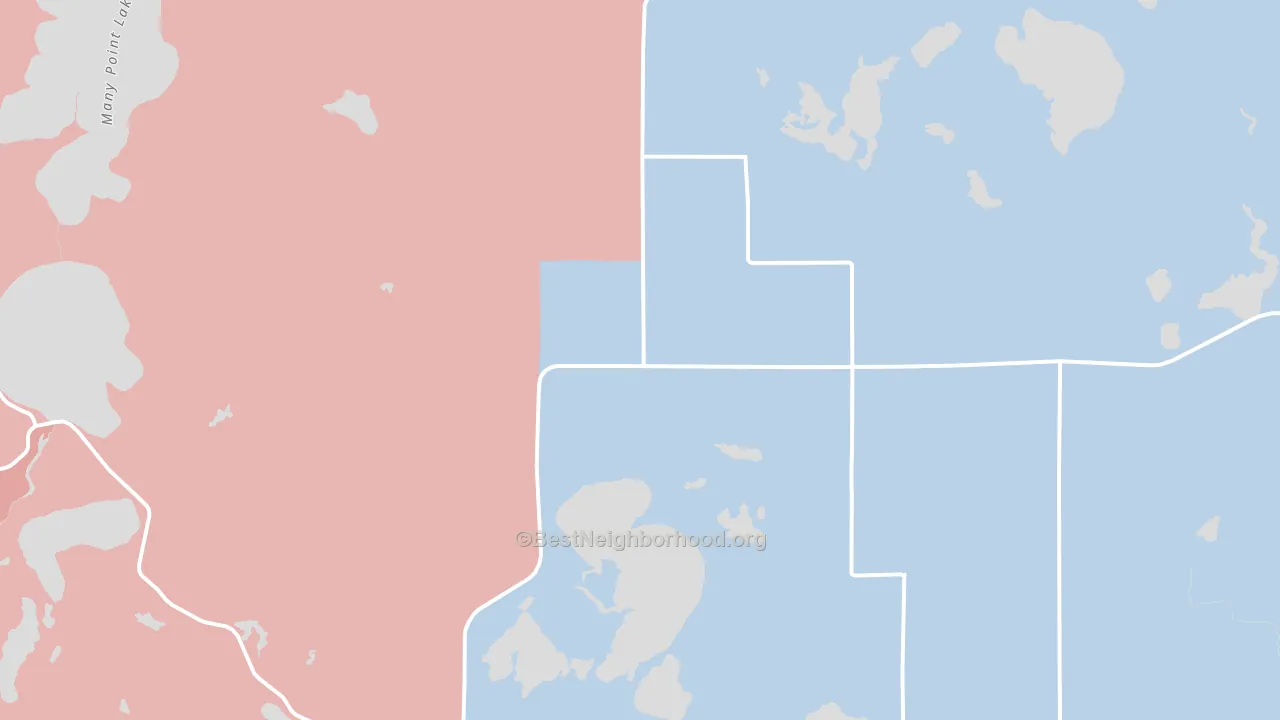 Ponsford, MN block-group political-lean map