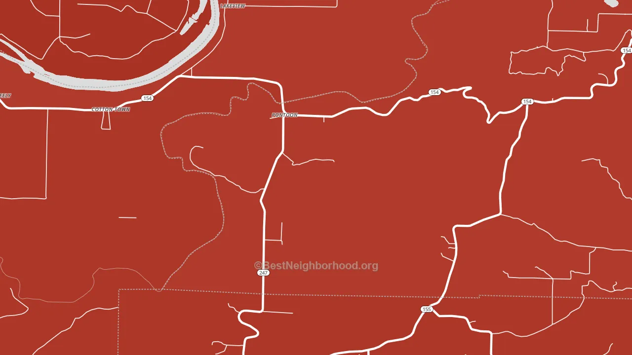 Pontoon, AR block-group political-lean map