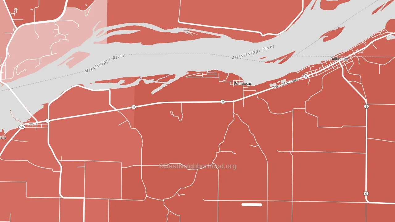 Pontoosuc, IL block-group political-lean map