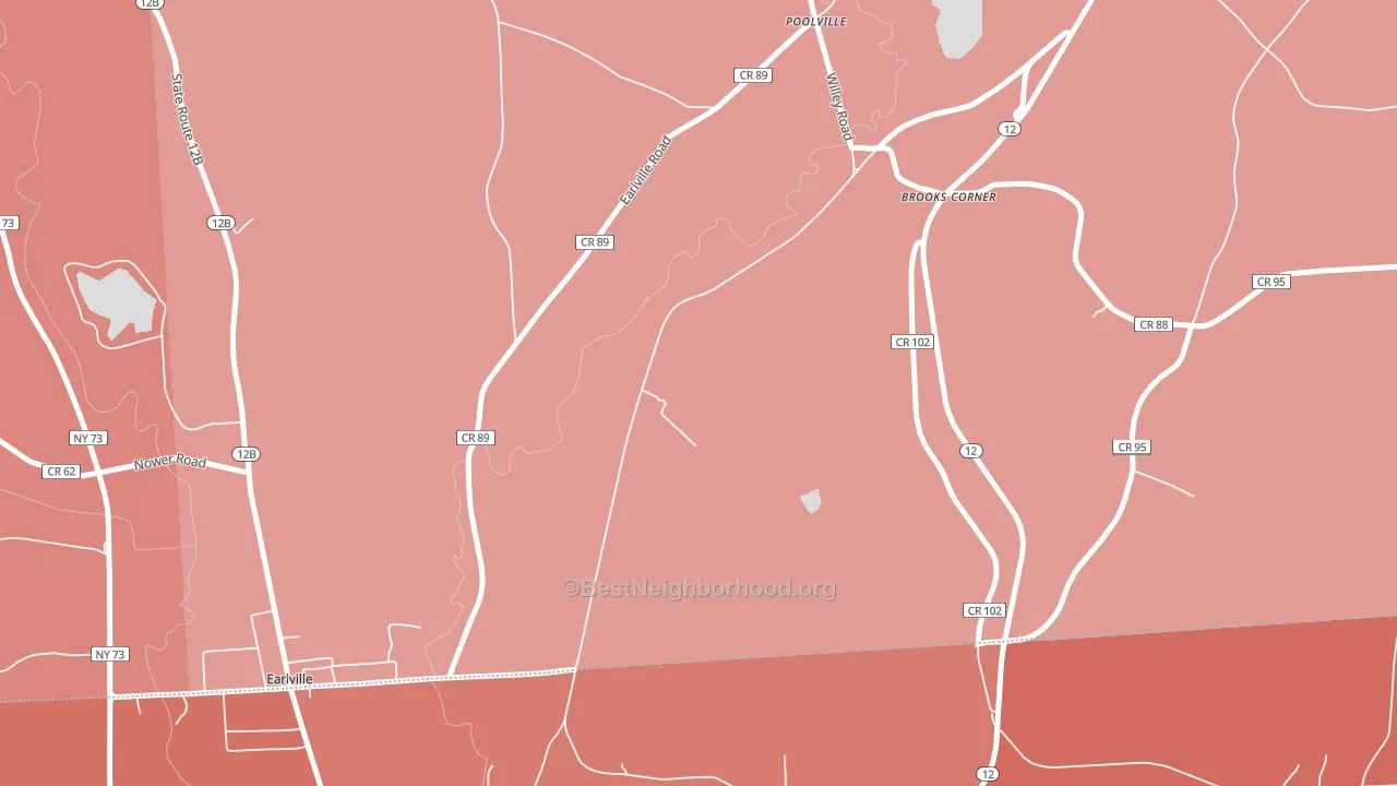 Poolville, NY block-group political-lean map