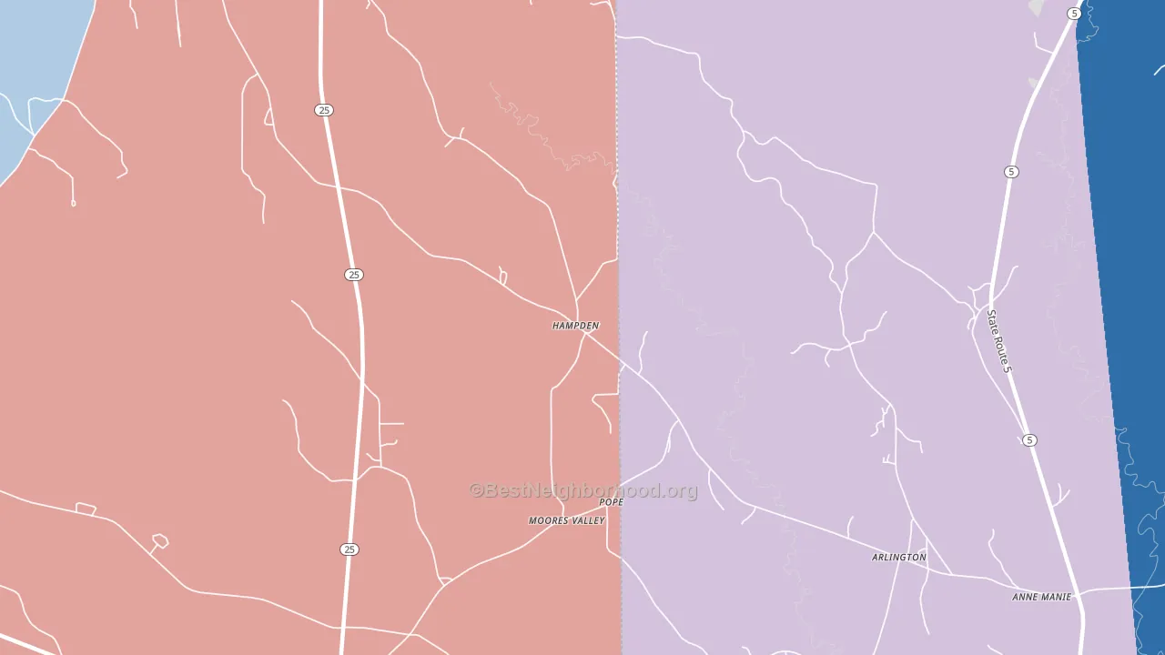 Pope, AL block-group political-lean map