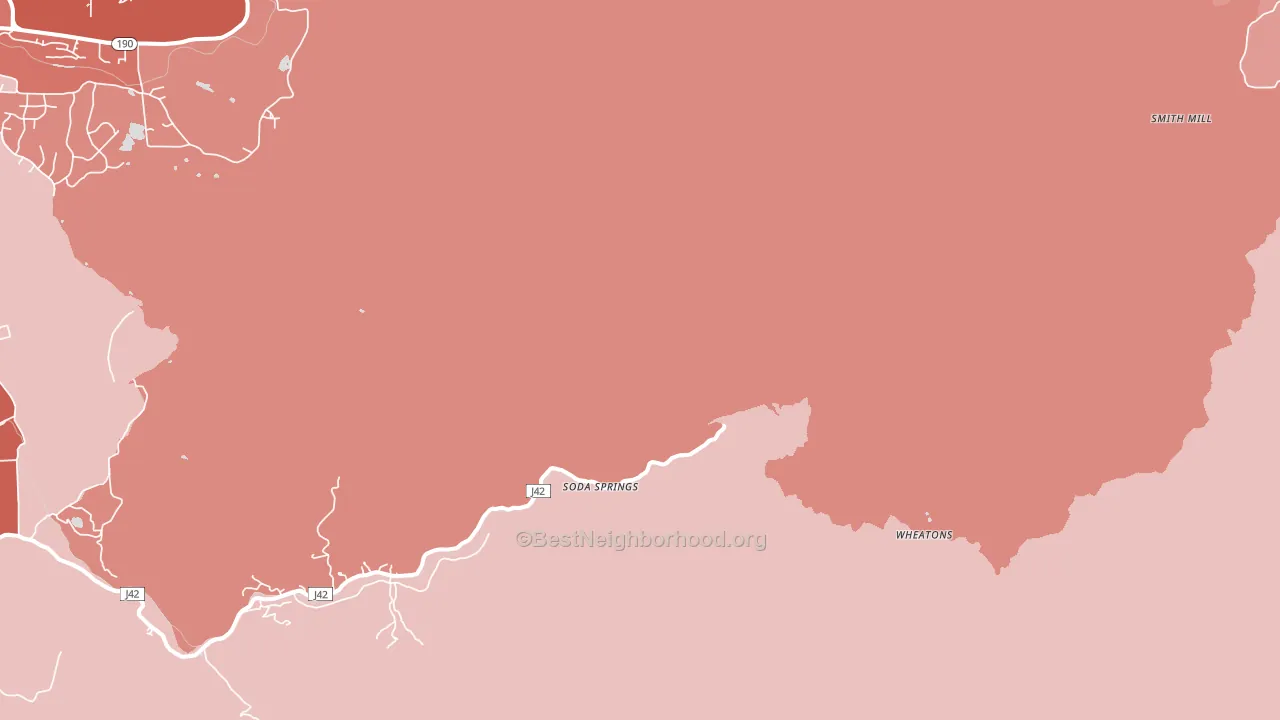 Poplar, CA block-group political-lean map
