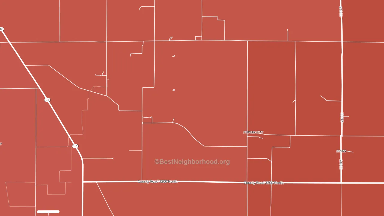 Poplar City, IL block-group political-lean map