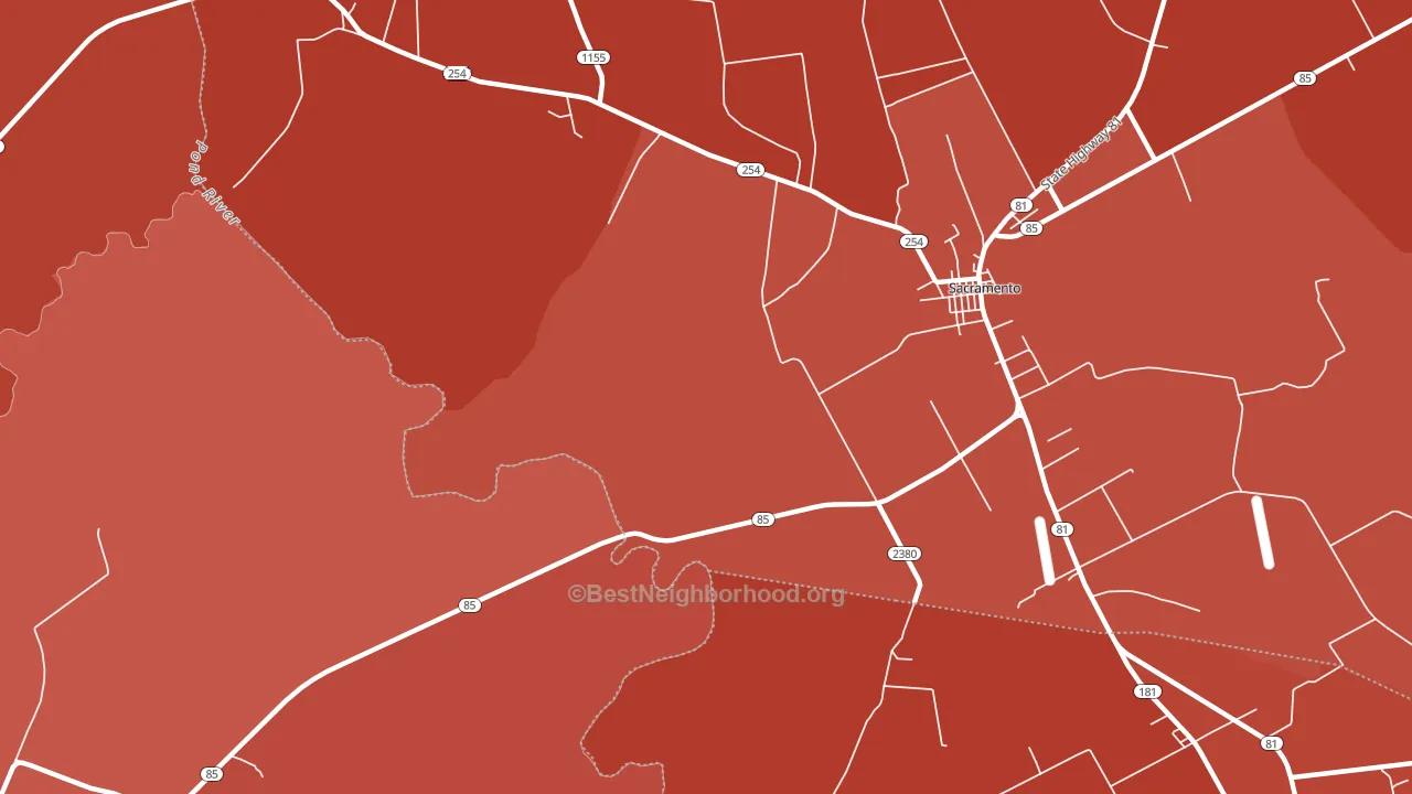 Poplar Grove, KY block-group political-lean map