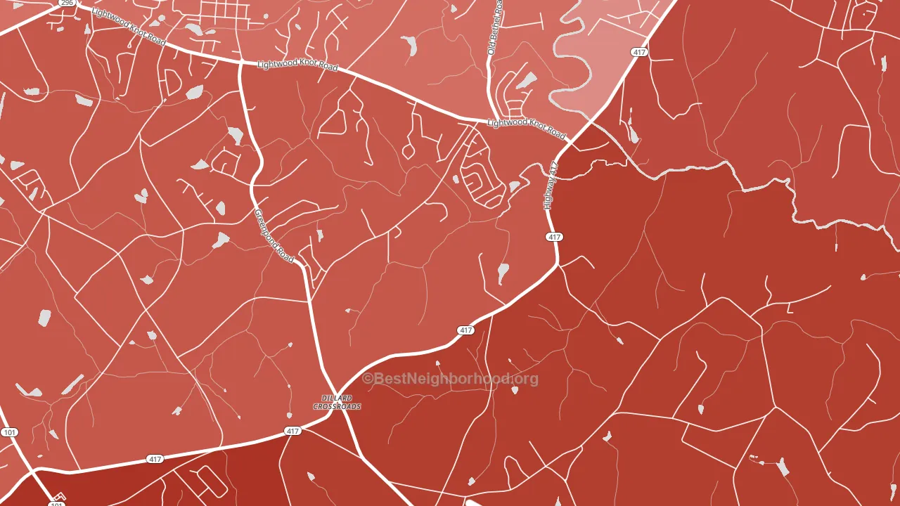 Poplar Springs, SC block-group political-lean map