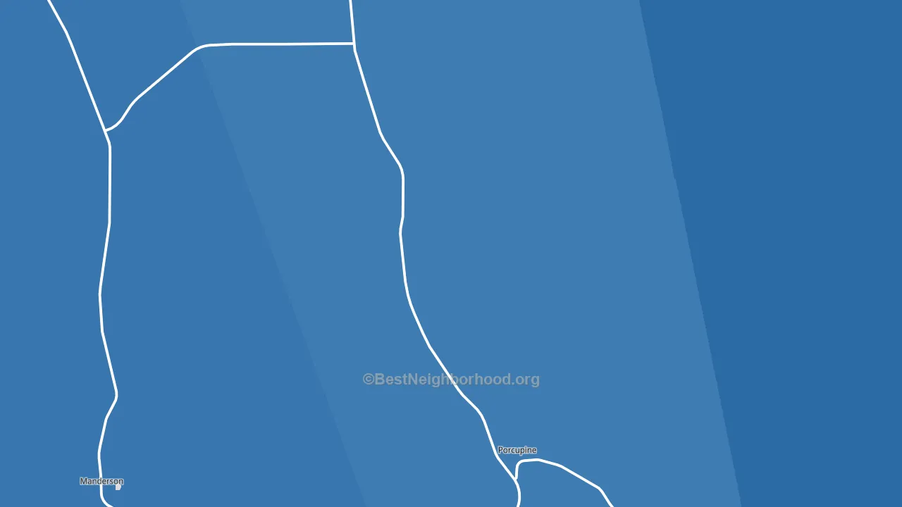 Porcupine, SD block-group political-lean map
