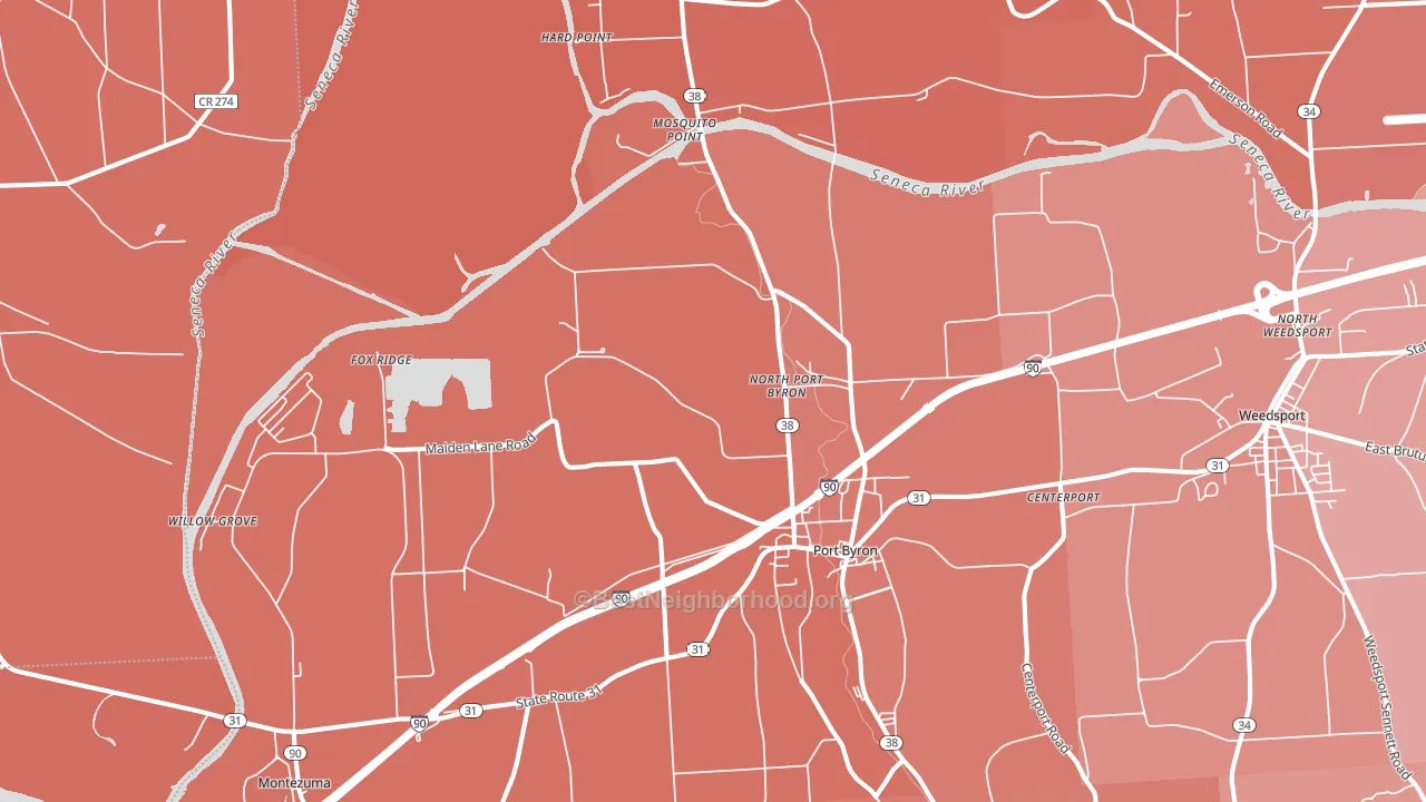 Port Byron, NY block-group political-lean map