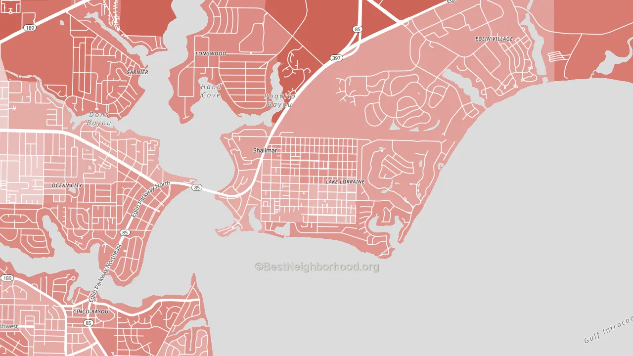 Port Dixie, Lake Lorraine, FL block-group political-lean map