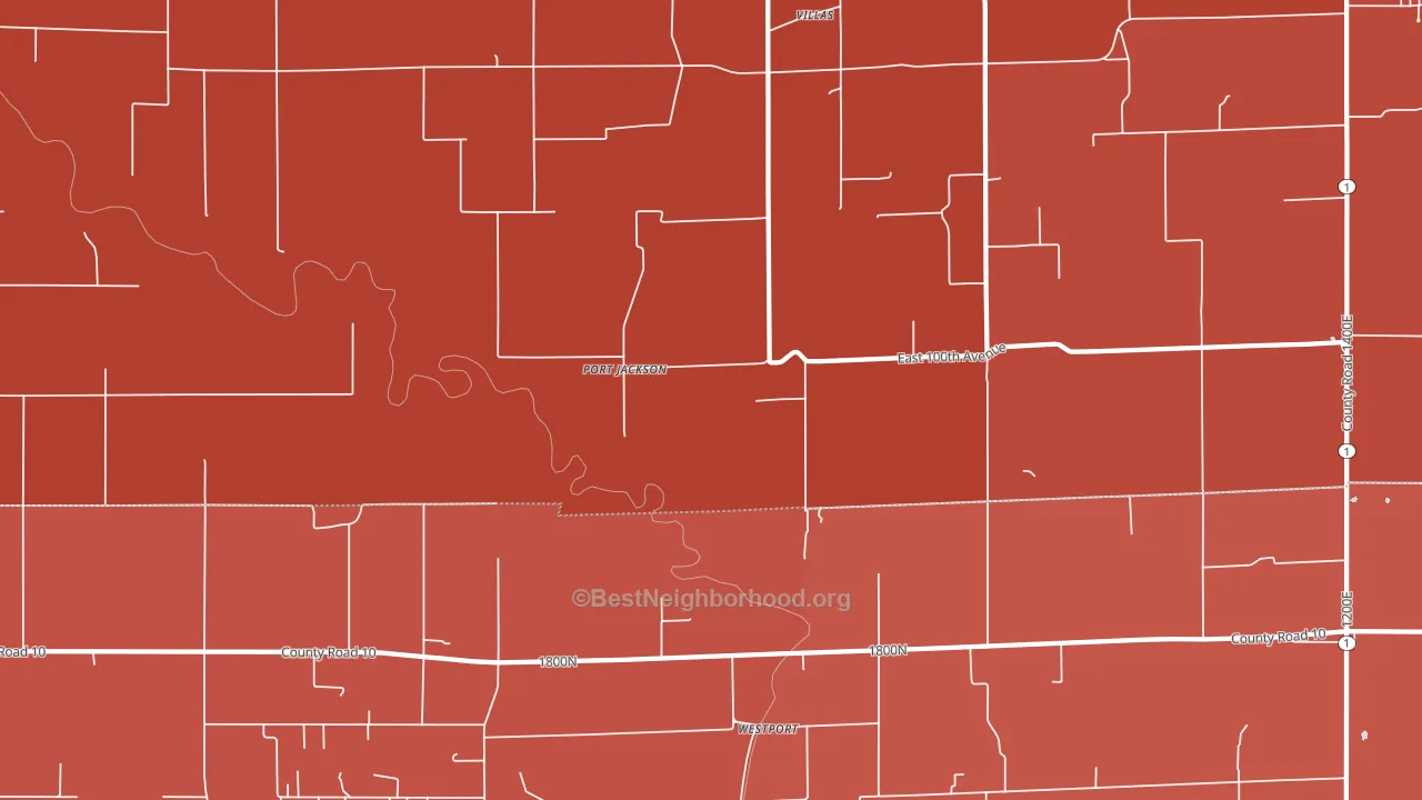 Port Jackson, IL block-group political-lean map