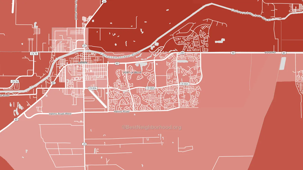 Port Labelle, FL block-group political-lean map