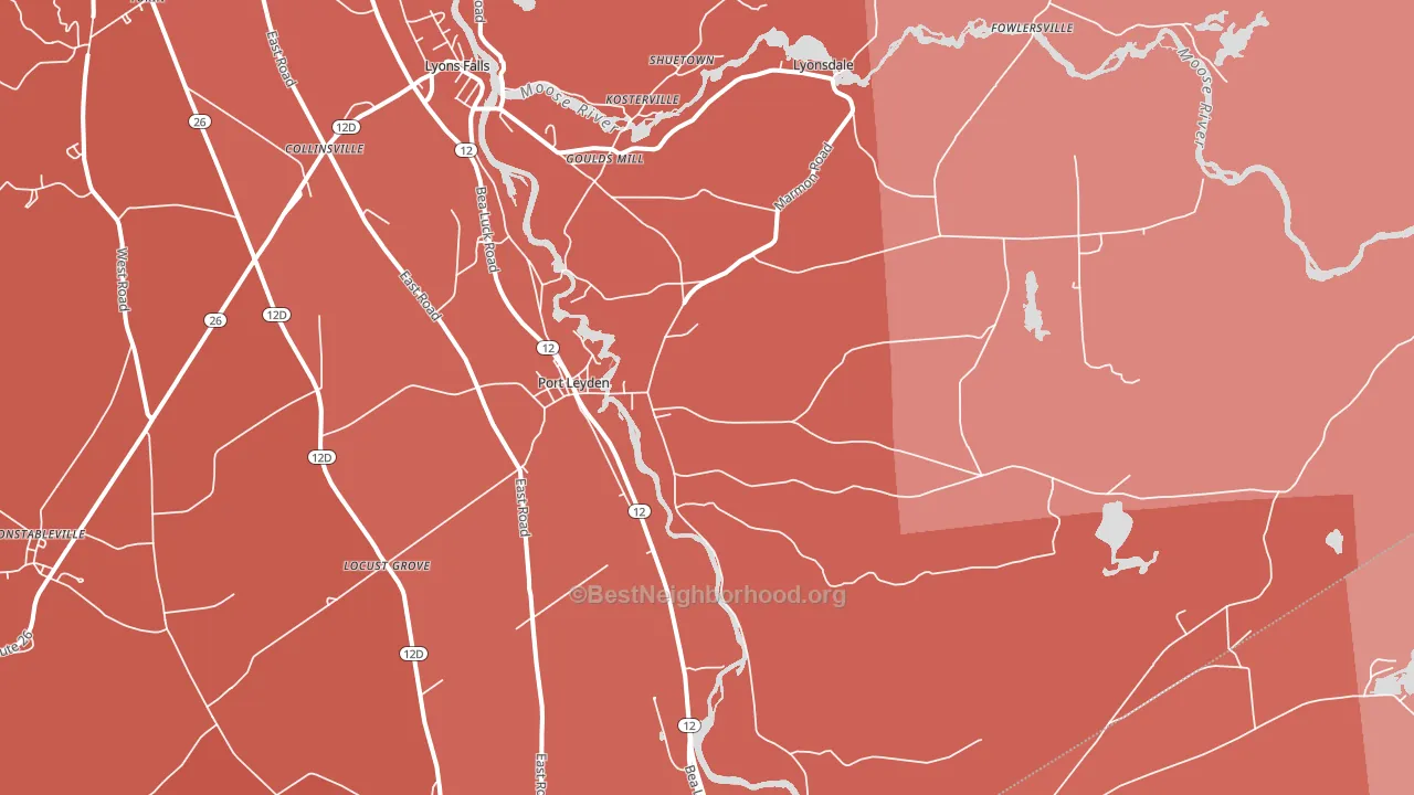 Port Leyden, NY block-group political-lean map