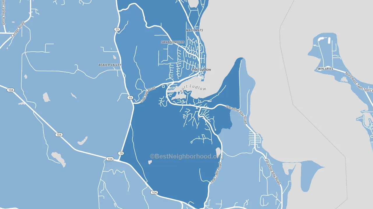 Port Ludlow, WA block-group political-lean map