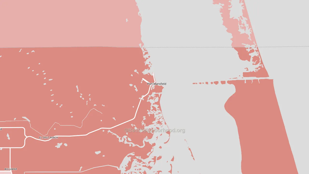 Port Mansfield, TX block-group political-lean map