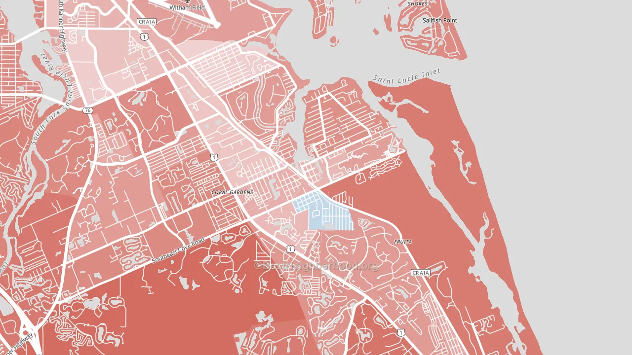 Port Salerno, FL block-group political-lean map