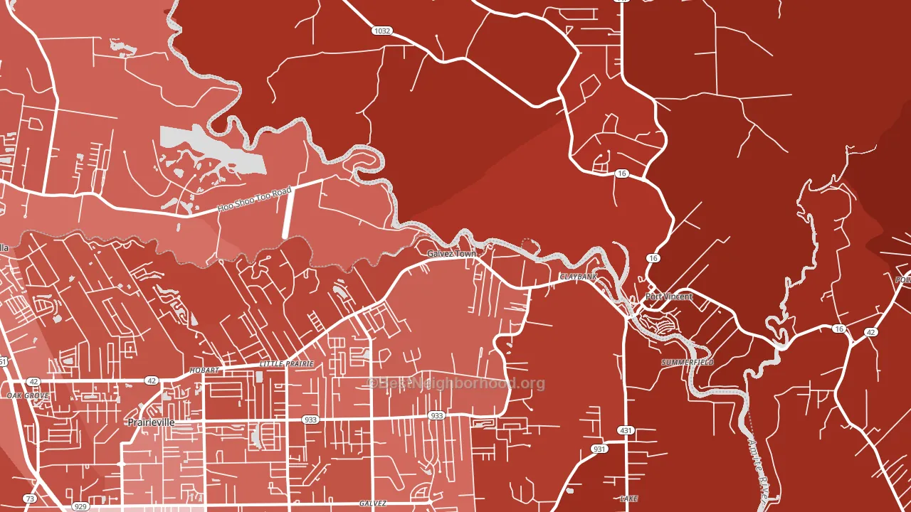 Port Vincent, LA block-group political-lean map