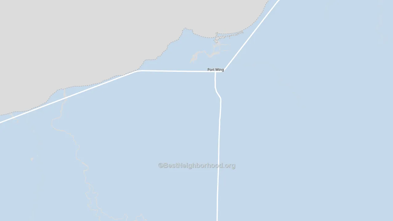 Port Wing, WI block-group political-lean map