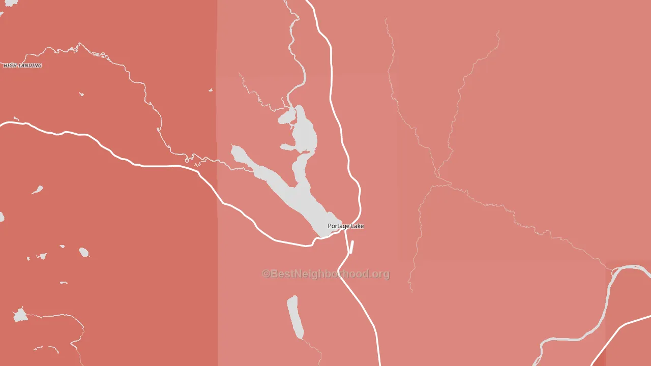 Portage, ME block-group political-lean map